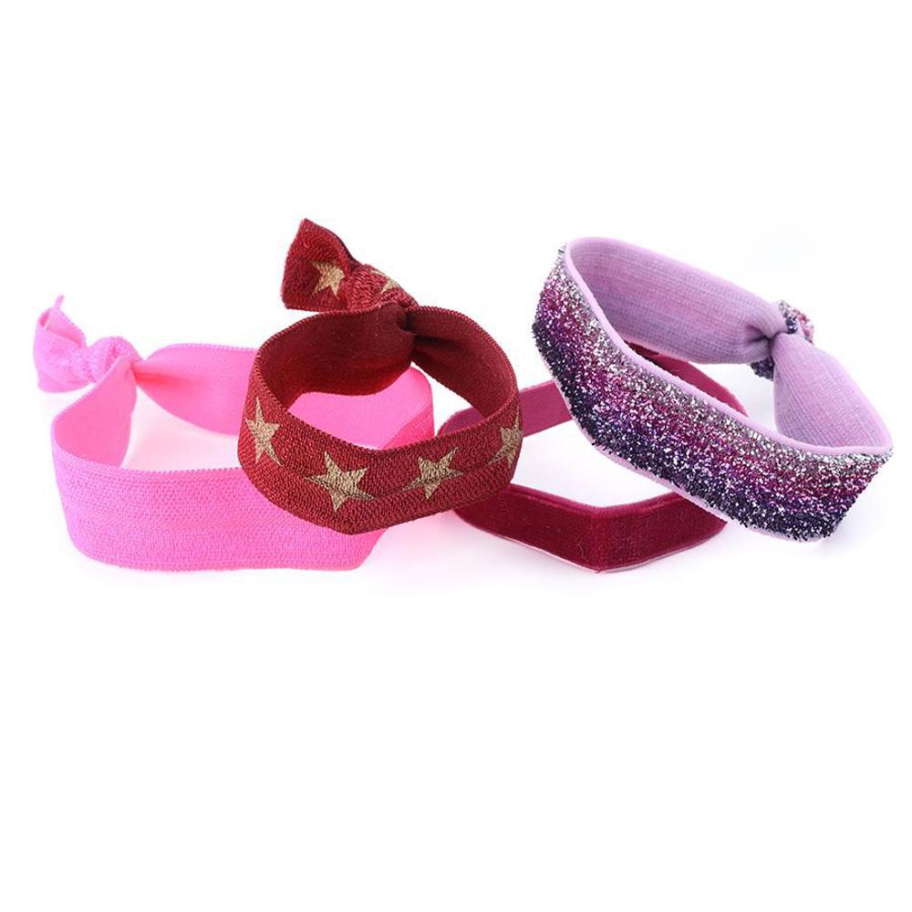 Peace of Mind Hair Tie 4 Pack Mix Stars And Glitter